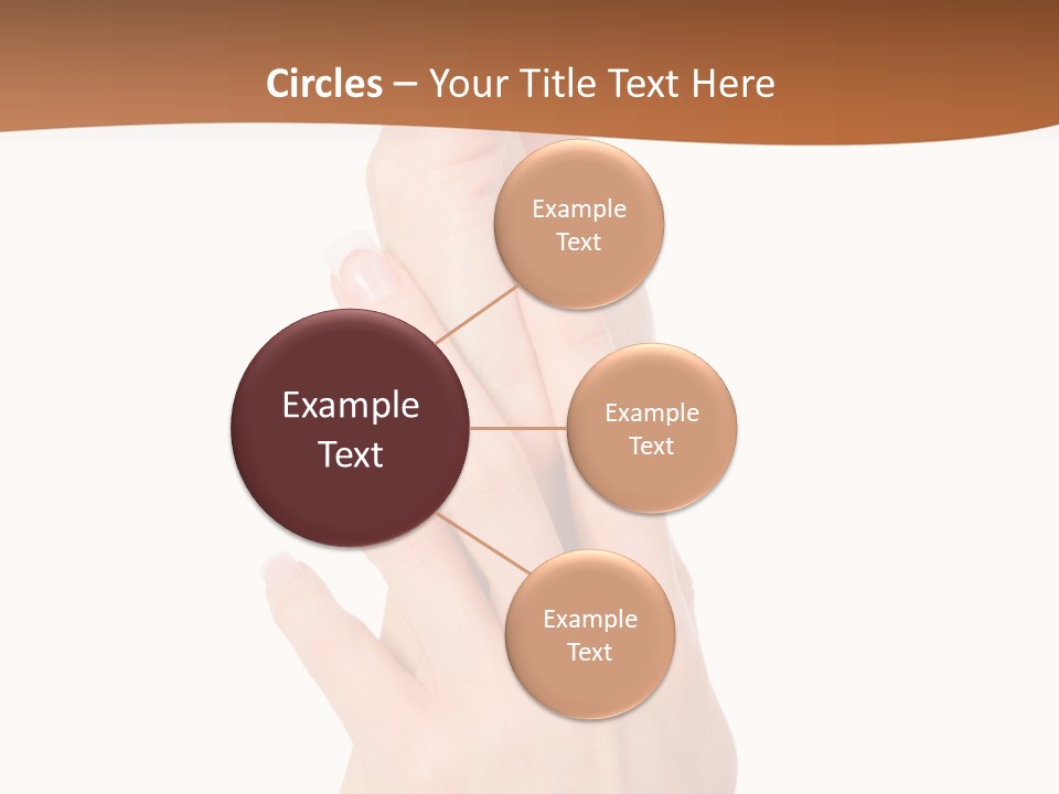 Two Hands Reaching Up To Each Other With A Brown Background PowerPoint Template