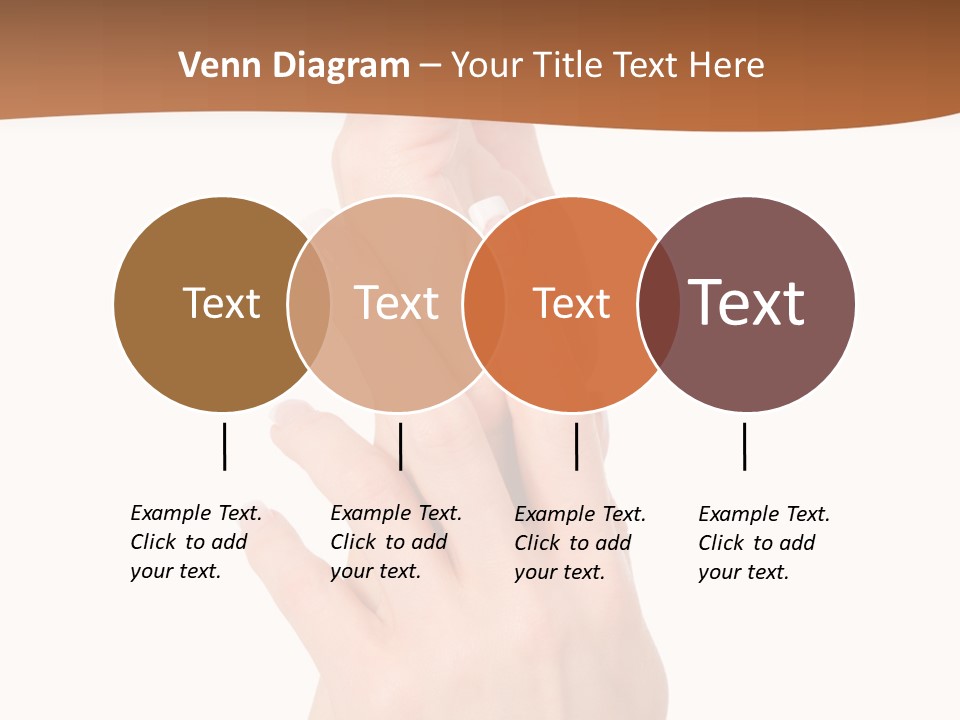 Two Hands Reaching Up To Each Other With A Brown Background PowerPoint Template