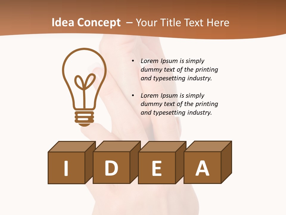 Two Hands Reaching Up To Each Other With A Brown Background PowerPoint Template