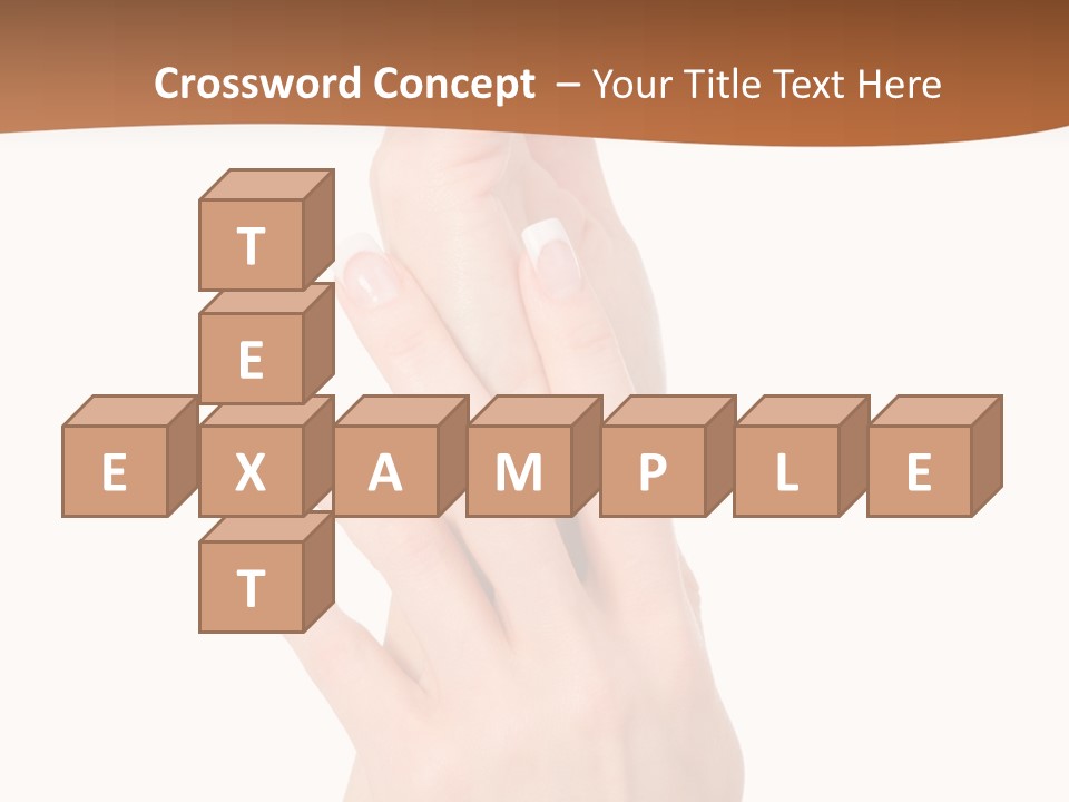 Two Hands Reaching Up To Each Other With A Brown Background PowerPoint Template
