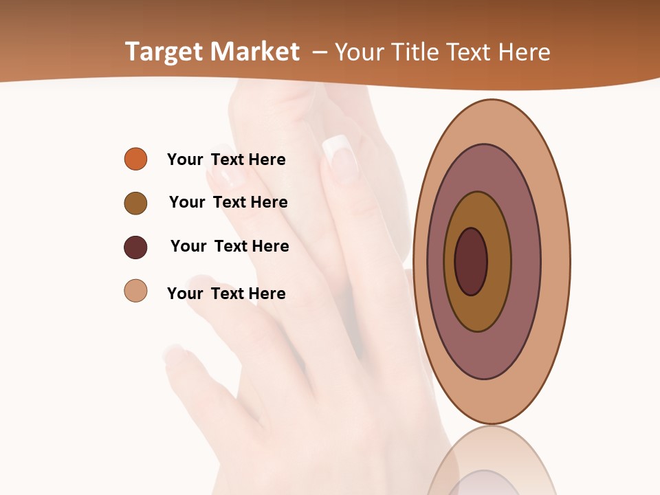 Two Hands Reaching Up To Each Other With A Brown Background PowerPoint Template