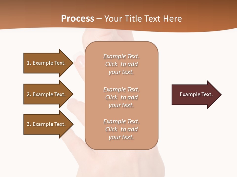 Two Hands Reaching Up To Each Other With A Brown Background PowerPoint Template