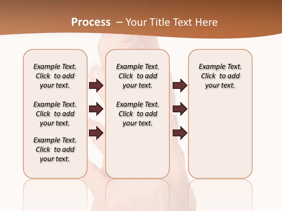 Two Hands Reaching Up To Each Other With A Brown Background PowerPoint Template