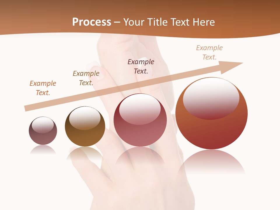 Two Hands Reaching Up To Each Other With A Brown Background PowerPoint Template
