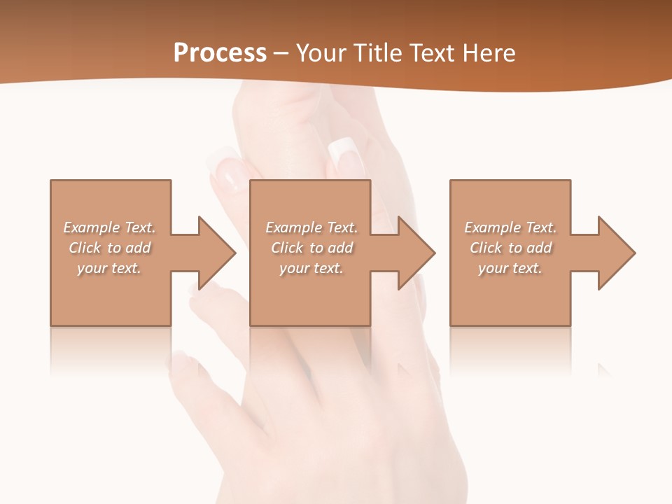 Two Hands Reaching Up To Each Other With A Brown Background PowerPoint Template