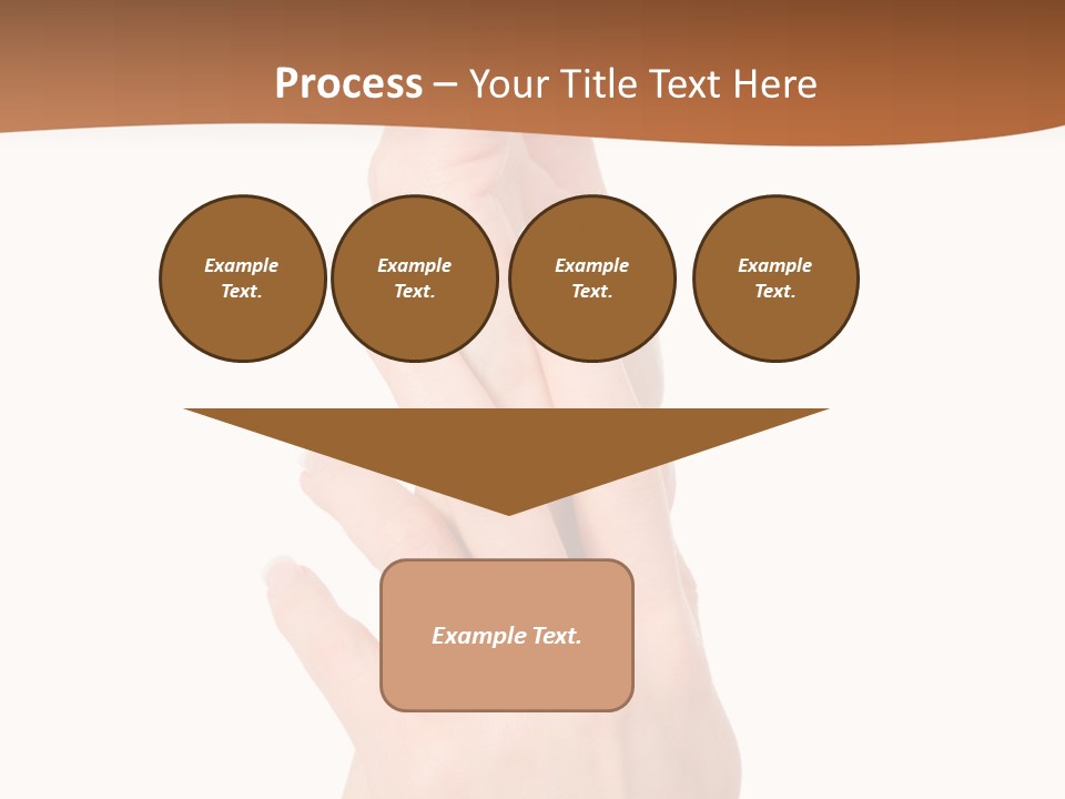 Two Hands Reaching Up To Each Other With A Brown Background PowerPoint Template