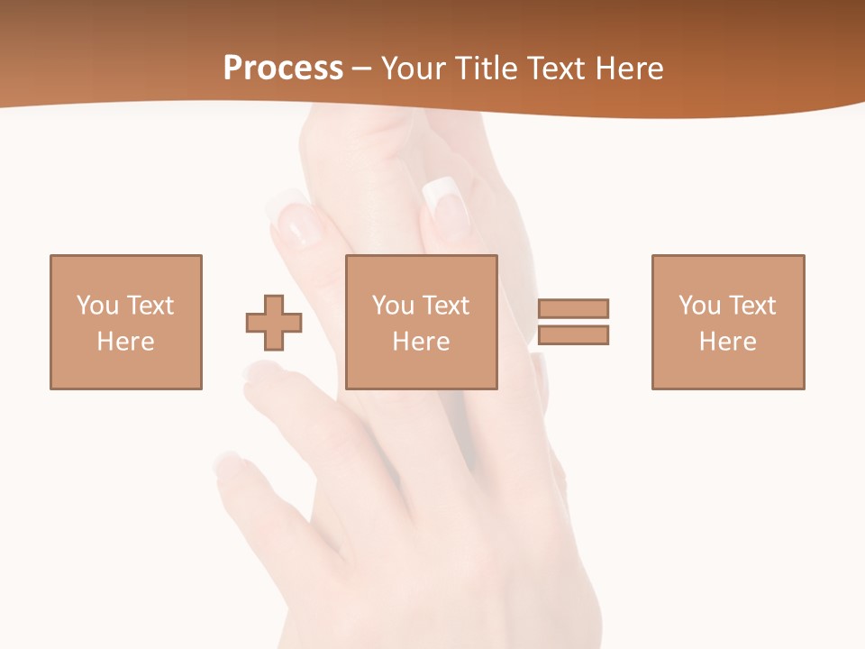 Two Hands Reaching Up To Each Other With A Brown Background PowerPoint Template