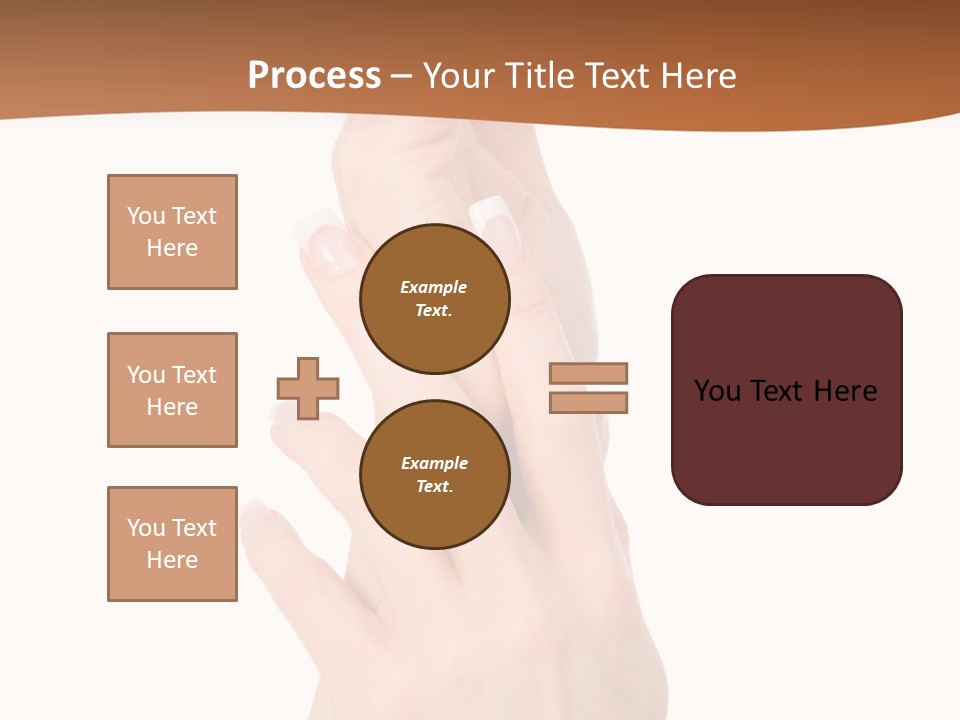 Two Hands Reaching Up To Each Other With A Brown Background PowerPoint Template