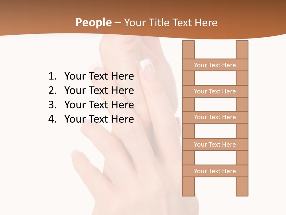 Two Hands Reaching Up To Each Other With A Brown Background PowerPoint Template