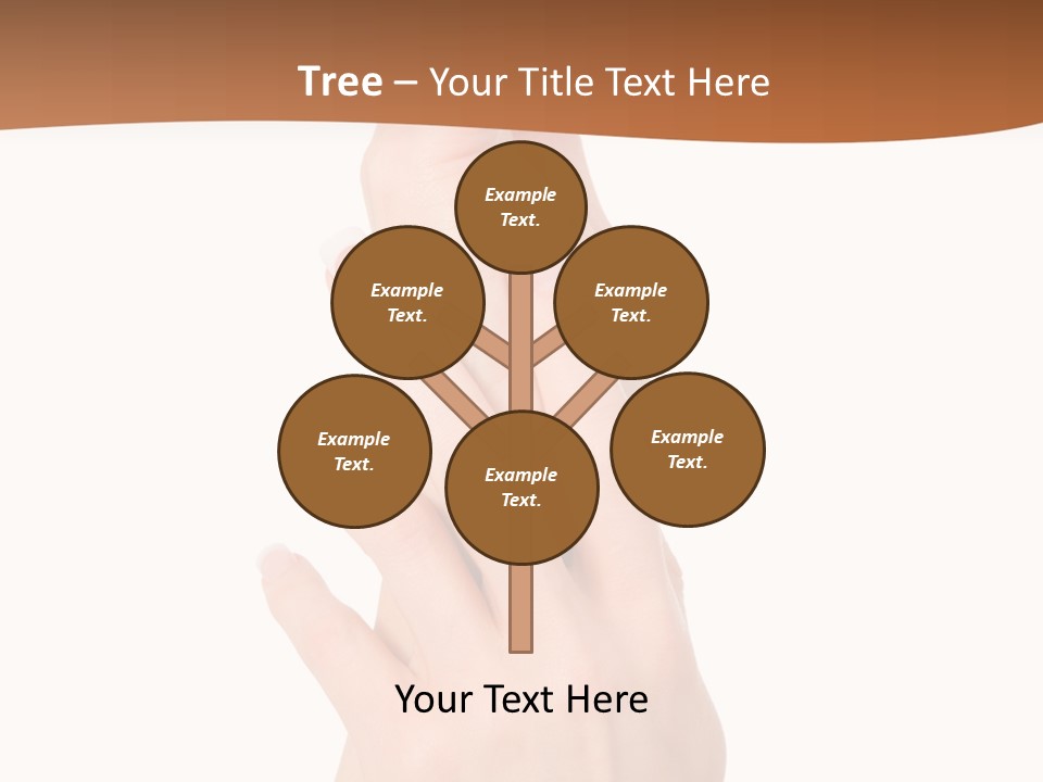 Two Hands Reaching Up To Each Other With A Brown Background PowerPoint Template