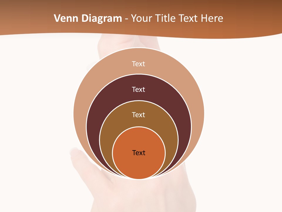 Two Hands Reaching Up To Each Other With A Brown Background PowerPoint Template