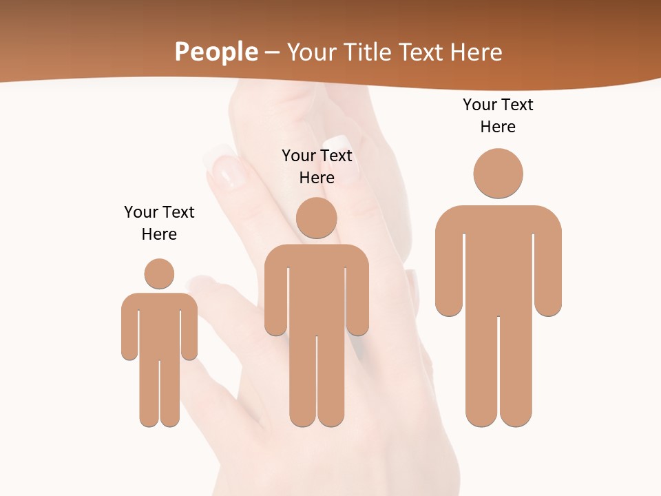 Two Hands Reaching Up To Each Other With A Brown Background PowerPoint Template