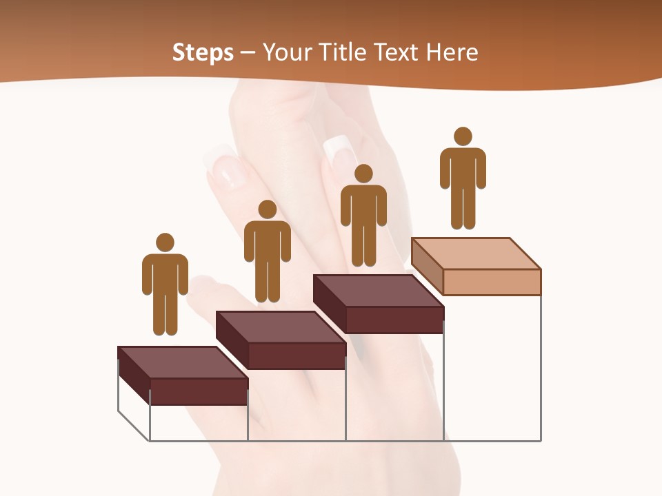 Two Hands Reaching Up To Each Other With A Brown Background PowerPoint Template