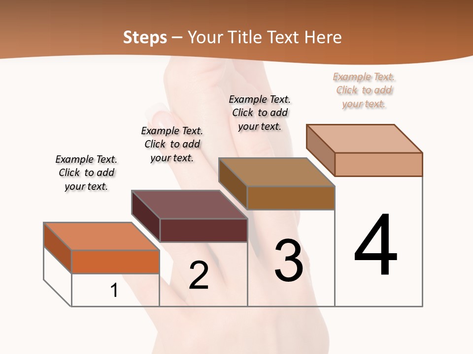 Two Hands Reaching Up To Each Other With A Brown Background PowerPoint Template