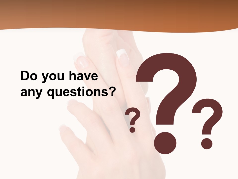 Two Hands Reaching Up To Each Other With A Brown Background PowerPoint Template