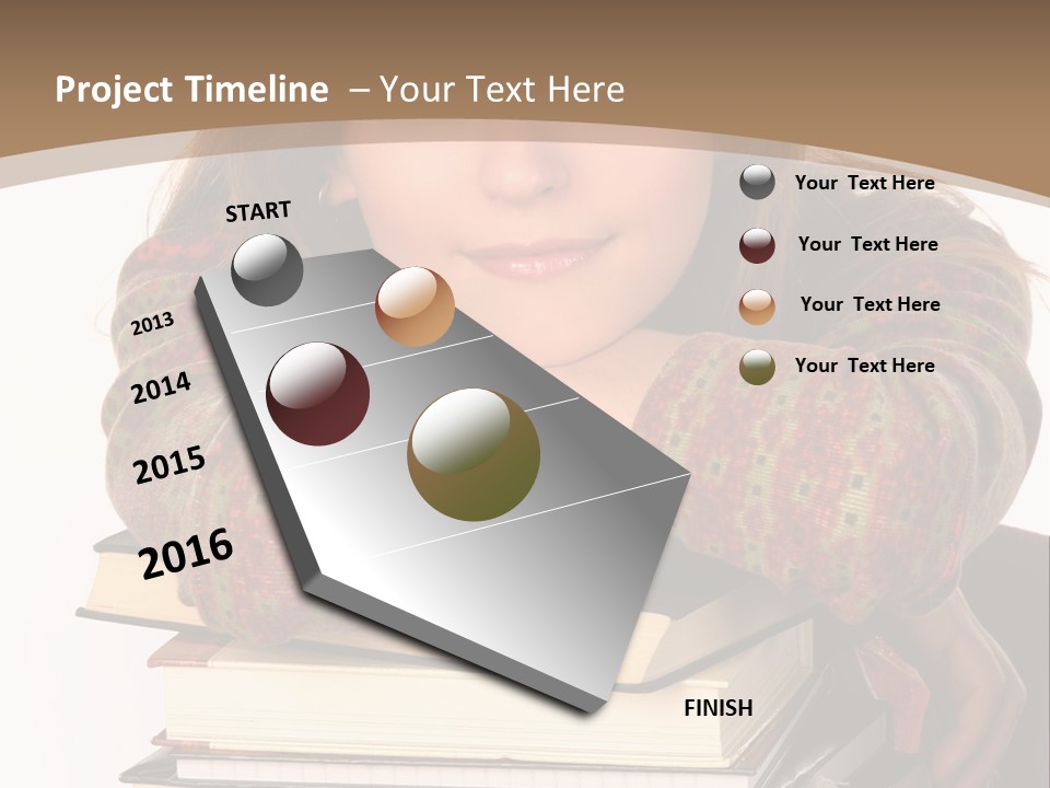 Woman With A Cat Relaxing Beside A Fireplace. PowerPoint Template