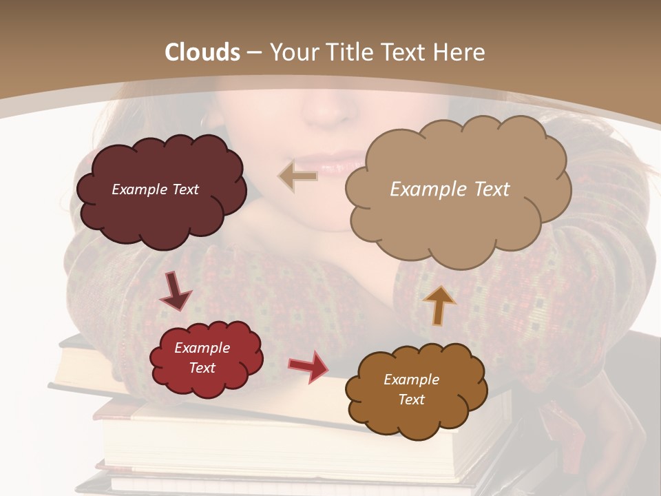 Woman With A Cat Relaxing Beside A Fireplace. PowerPoint Template