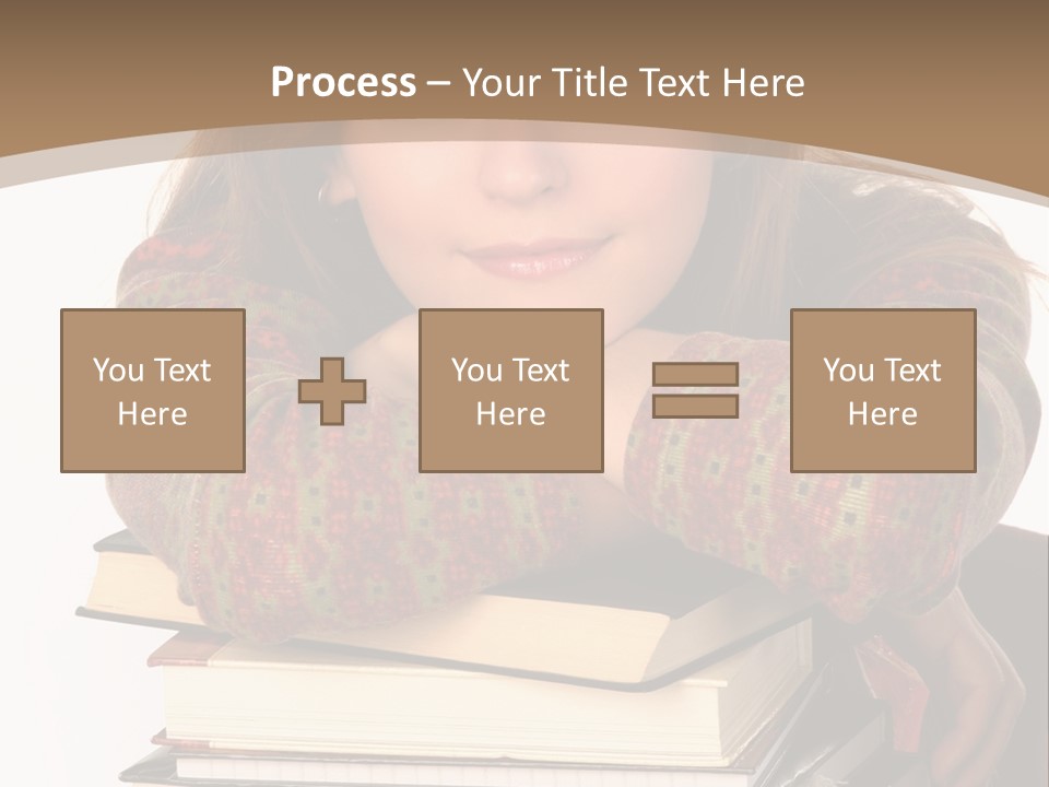 Woman With A Cat Relaxing Beside A Fireplace. PowerPoint Template