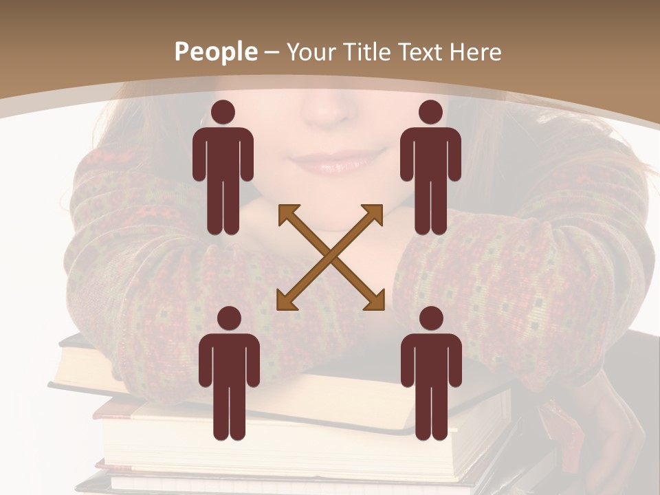 Woman With A Cat Relaxing Beside A Fireplace. PowerPoint Template