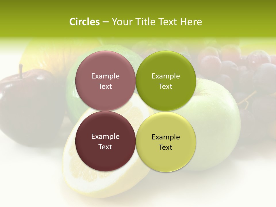 A Bunch Of Fruit Sitting On Top Of A White Table PowerPoint Template