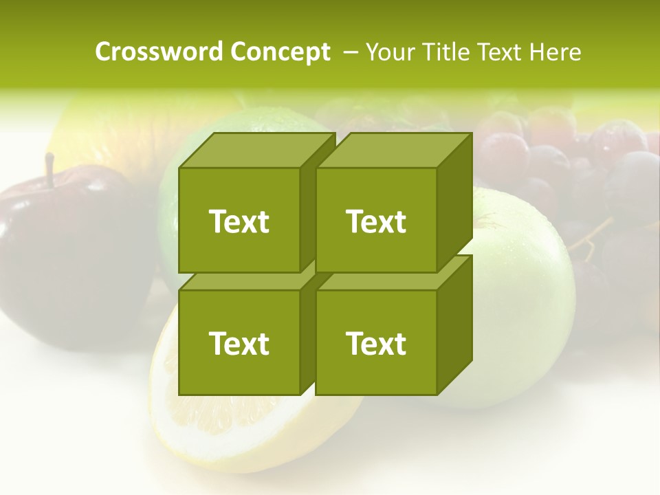 A Bunch Of Fruit Sitting On Top Of A White Table PowerPoint Template