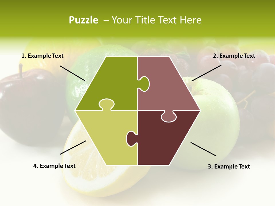 A Bunch Of Fruit Sitting On Top Of A White Table PowerPoint Template