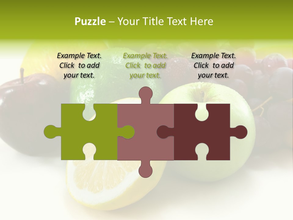 A Bunch Of Fruit Sitting On Top Of A White Table PowerPoint Template