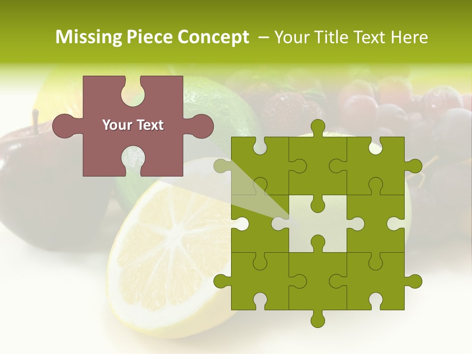 A Bunch Of Fruit Sitting On Top Of A White Table PowerPoint Template