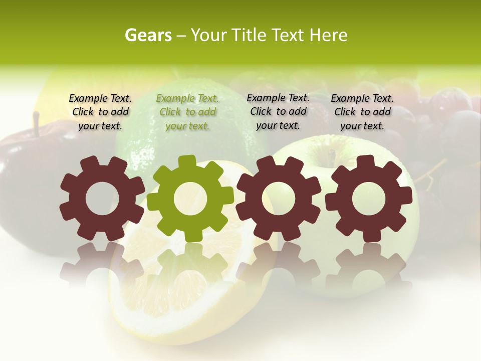 A Bunch Of Fruit Sitting On Top Of A White Table PowerPoint Template