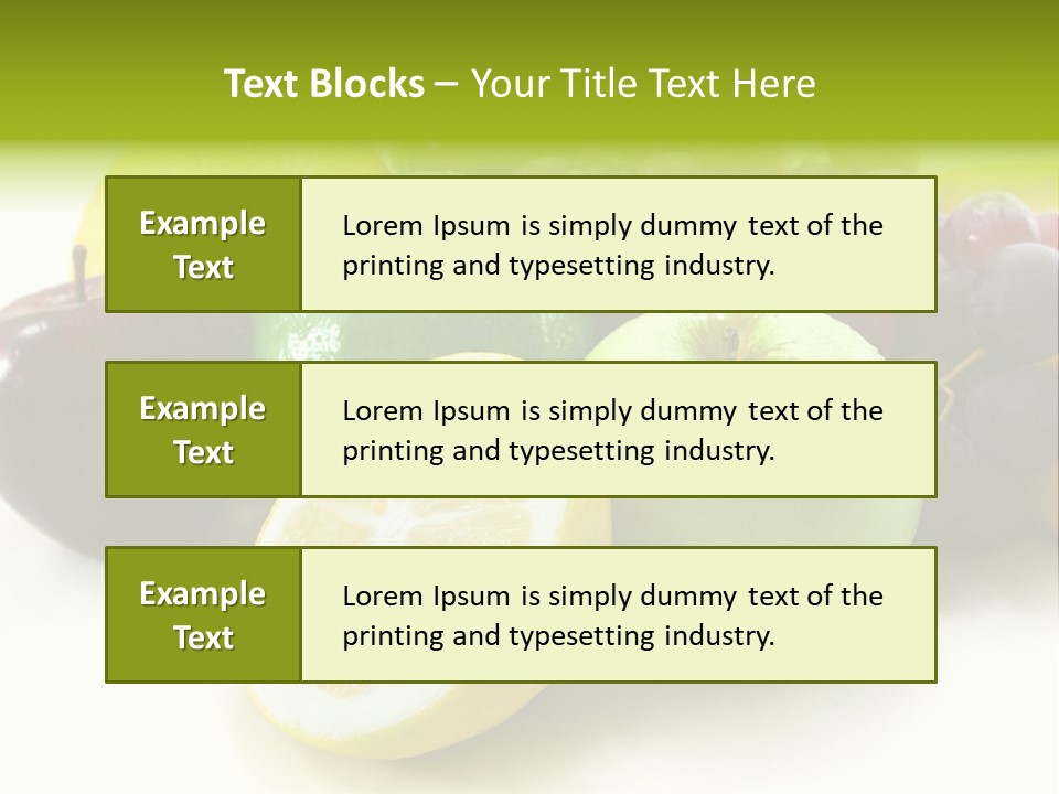 A Bunch Of Fruit Sitting On Top Of A White Table PowerPoint Template