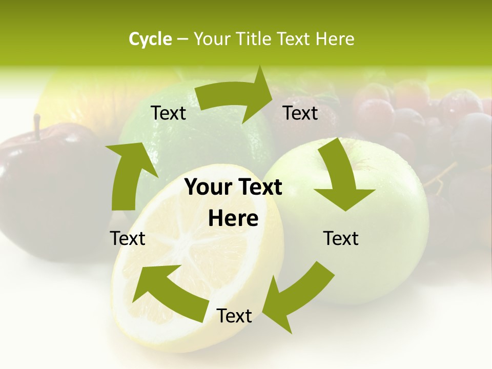A Bunch Of Fruit Sitting On Top Of A White Table PowerPoint Template