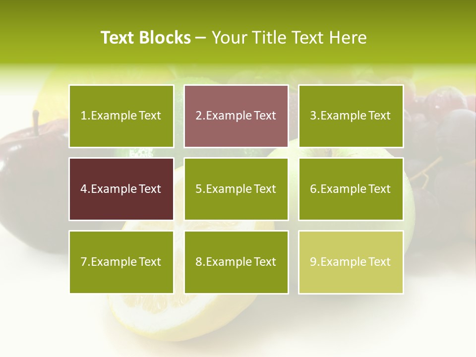 A Bunch Of Fruit Sitting On Top Of A White Table PowerPoint Template