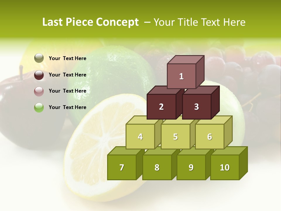 A Bunch Of Fruit Sitting On Top Of A White Table PowerPoint Template