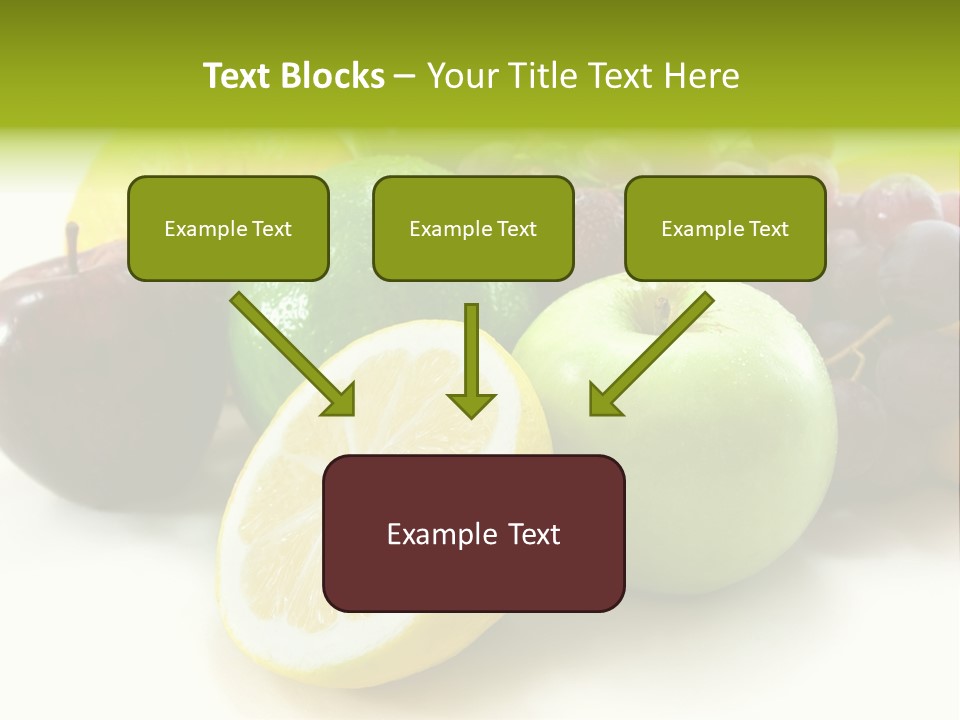 A Bunch Of Fruit Sitting On Top Of A White Table PowerPoint Template