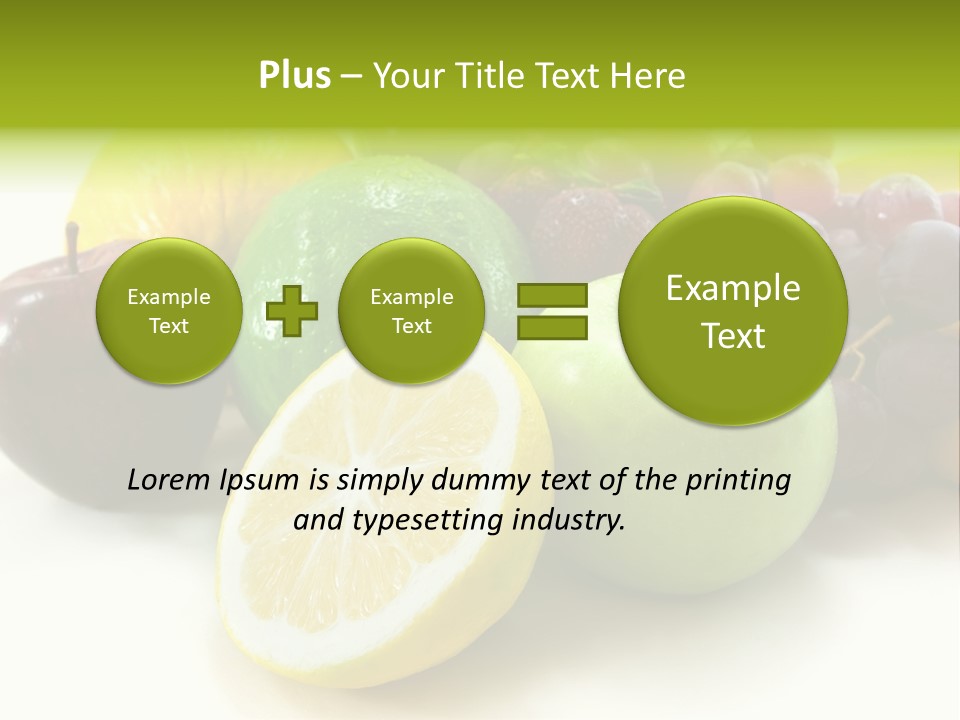 A Bunch Of Fruit Sitting On Top Of A White Table PowerPoint Template