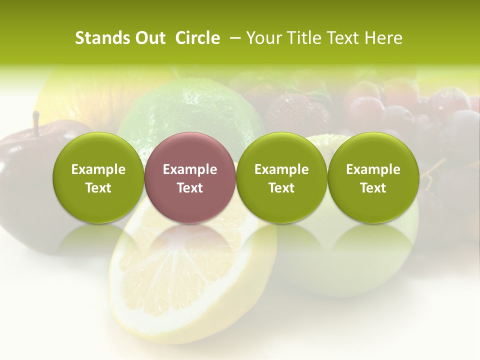 A Bunch Of Fruit Sitting On Top Of A White Table PowerPoint Template
