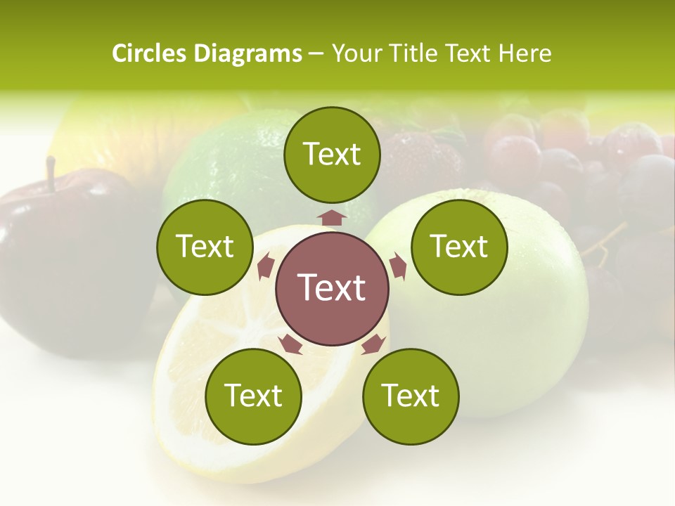 A Bunch Of Fruit Sitting On Top Of A White Table PowerPoint Template