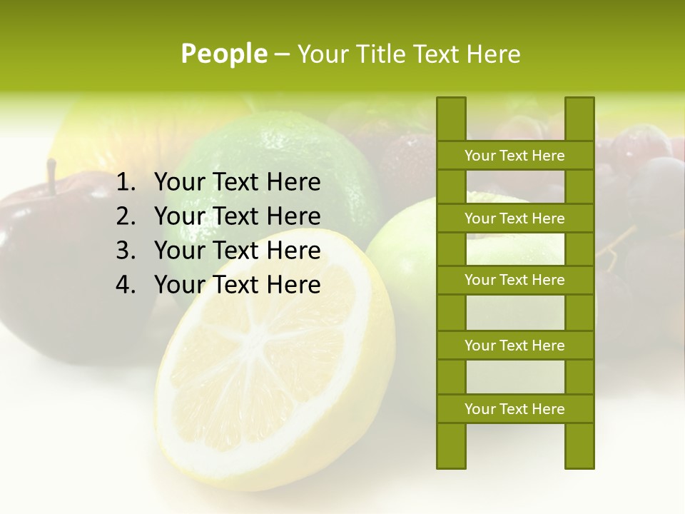 A Bunch Of Fruit Sitting On Top Of A White Table PowerPoint Template