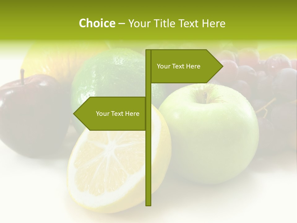 A Bunch Of Fruit Sitting On Top Of A White Table PowerPoint Template