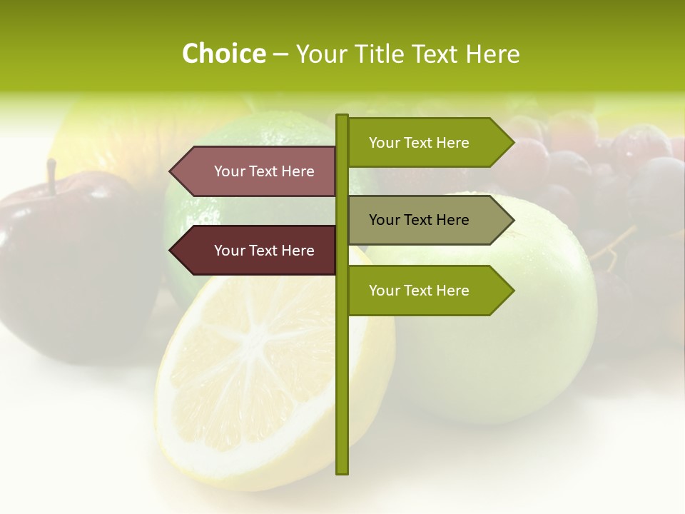 A Bunch Of Fruit Sitting On Top Of A White Table PowerPoint Template