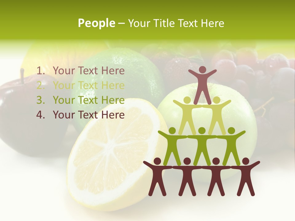 A Bunch Of Fruit Sitting On Top Of A White Table PowerPoint Template
