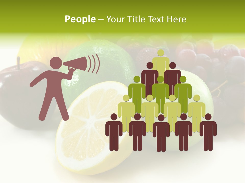 A Bunch Of Fruit Sitting On Top Of A White Table PowerPoint Template