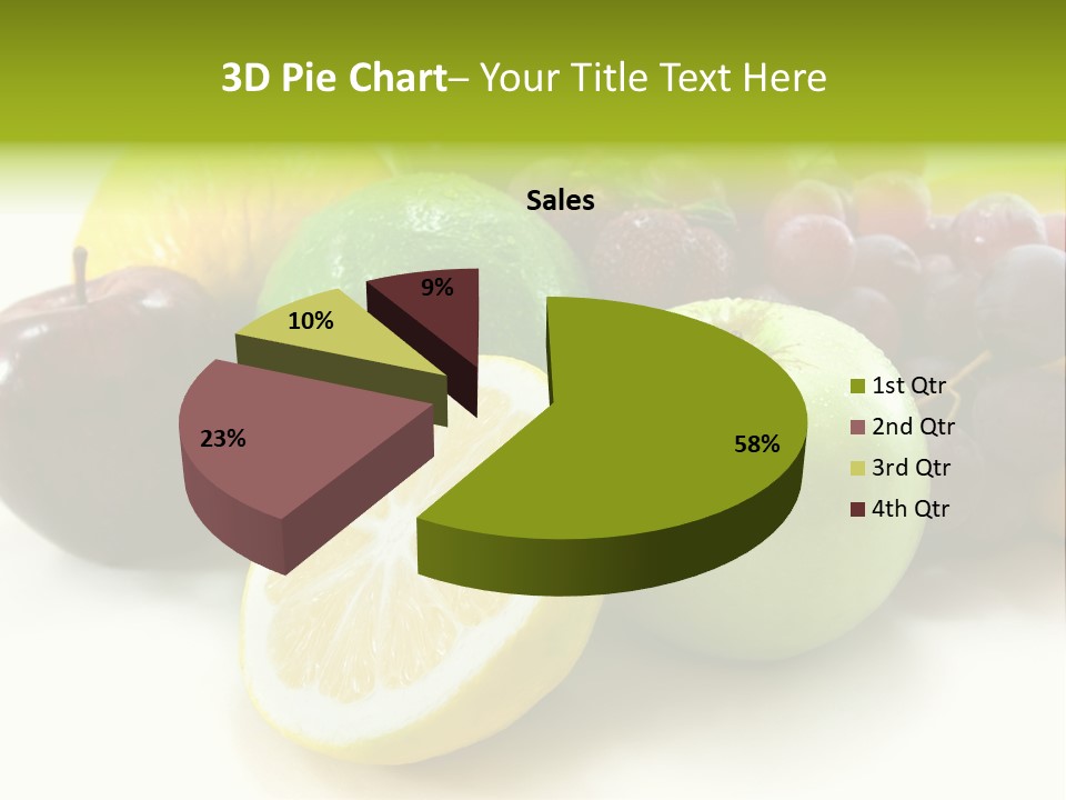 A Bunch Of Fruit Sitting On Top Of A White Table PowerPoint Template
