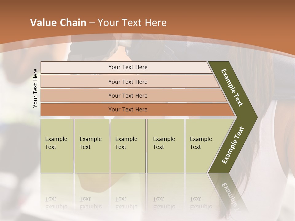 Beautiful Woman At The Gym Exercising With Free Weights PowerPoint Template