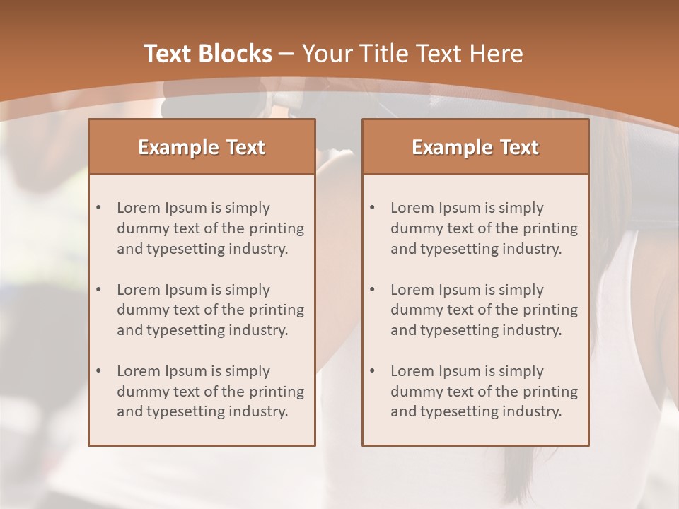 Beautiful Woman At The Gym Exercising With Free Weights PowerPoint Template