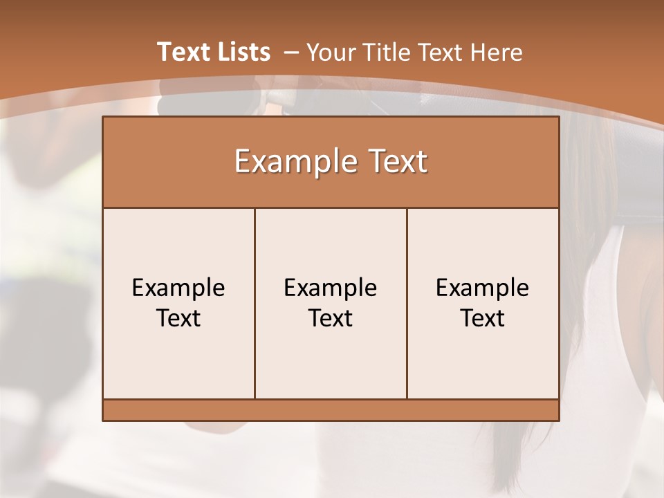 Beautiful Woman At The Gym Exercising With Free Weights PowerPoint Template