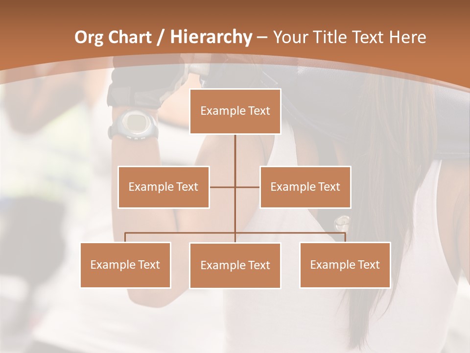 Beautiful Woman At The Gym Exercising With Free Weights PowerPoint Template