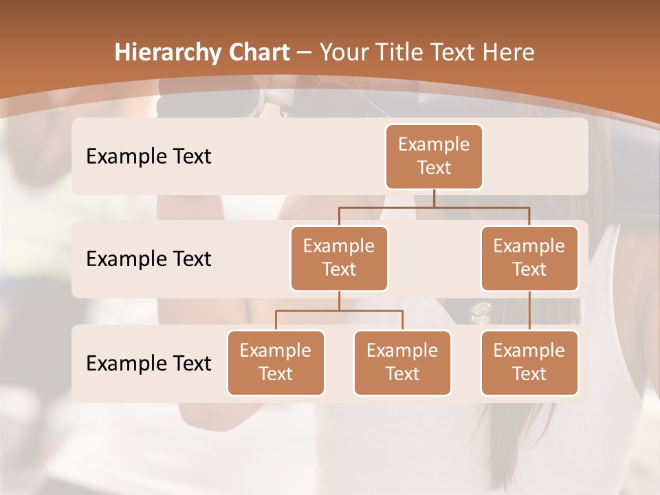 Beautiful Woman At The Gym Exercising With Free Weights PowerPoint Template