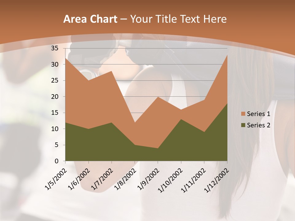Beautiful Woman At The Gym Exercising With Free Weights PowerPoint Template
