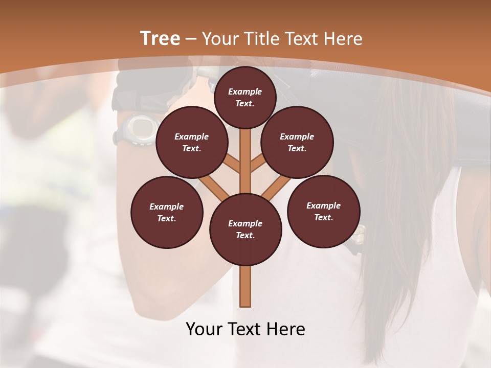 Beautiful Woman At The Gym Exercising With Free Weights PowerPoint Template